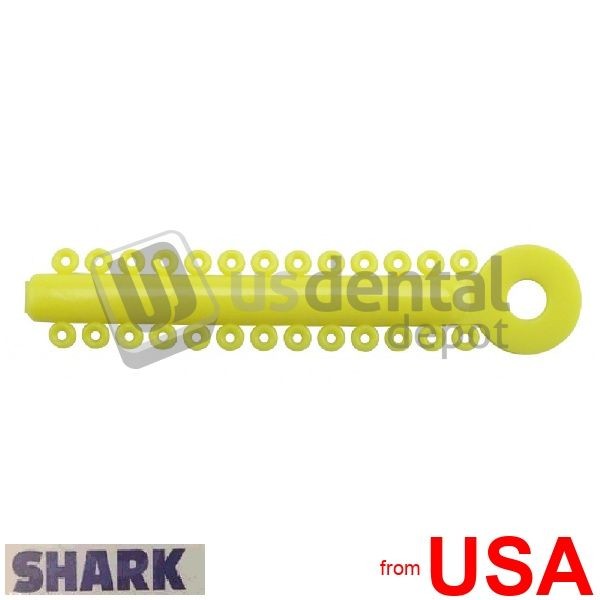 Orthodontic Ligature Ties YELLOW 1024 pk x 26ring – /40 Ties – Non Latex 115612