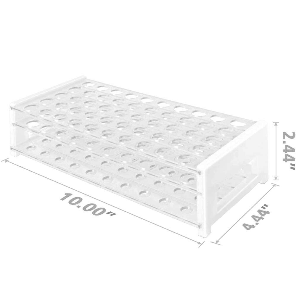 Test Tube Rack Set, Plastic, 12/13mm & 15/18mm 50 Holes Karter Sci 208U5 (Pk 2)