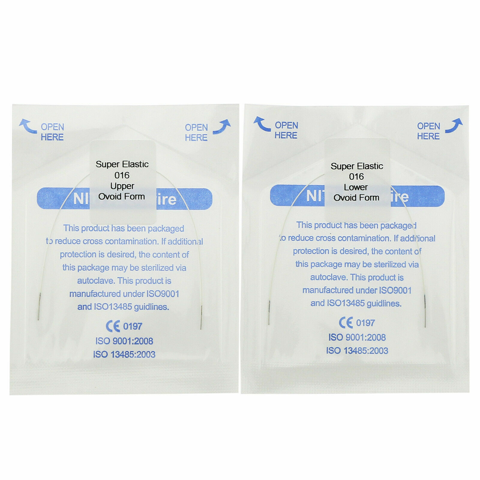 Dental Ortho Super Elastic Niti Arch Wire Rectangular/Round White/Teeth Color