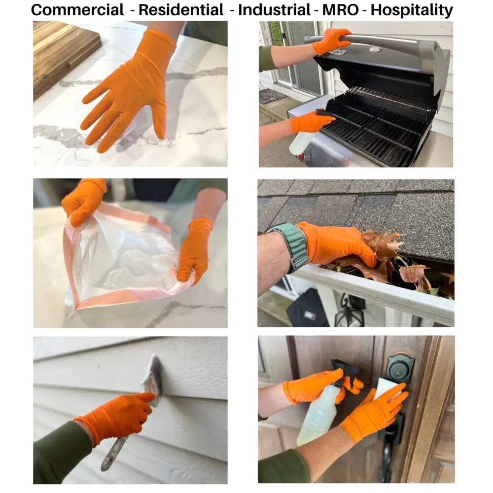 MI Americas Latex Safety Glove Disposable Low Protein Natural Rubber Non-Allergy
