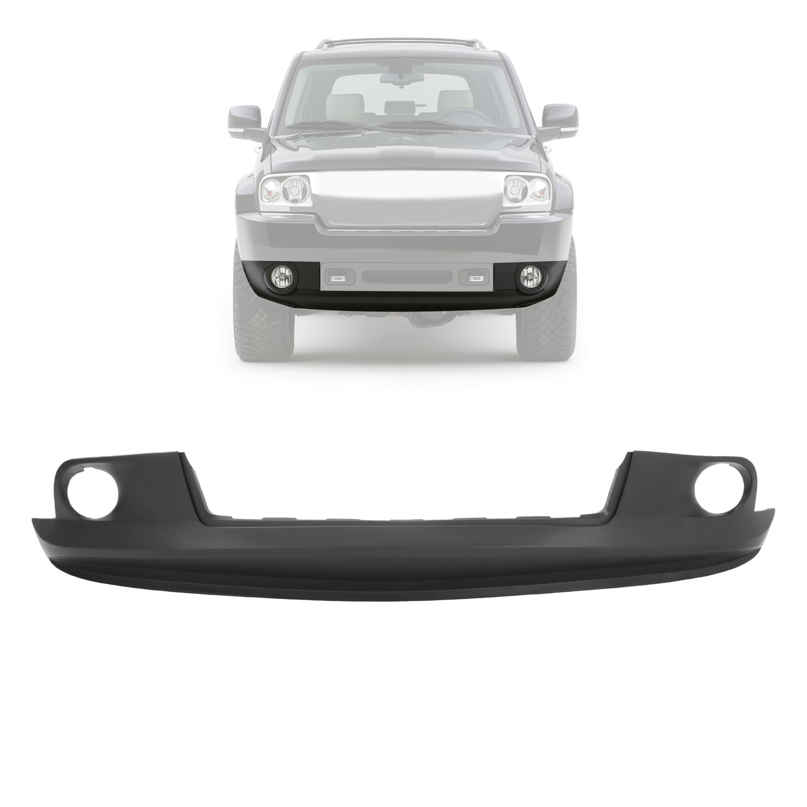 Front Bumper Valance for 2008-2010 Jeep Grand Cherokee 68033745AB Textured Black