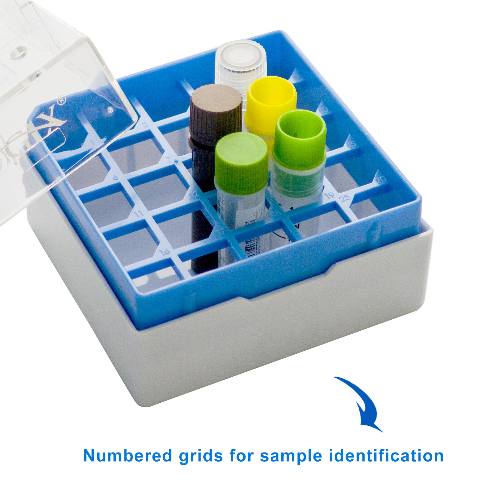 PC Cryogenic Boxes-2in. 25-Well, 5/Pack, 30/Case