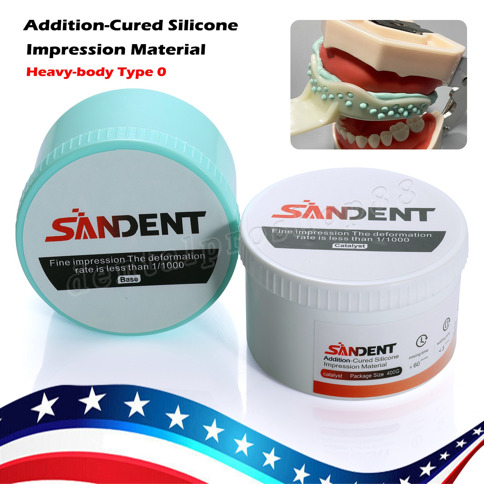 Dental Impression Material Putty Fast Set Base & Catalyst 400G*2