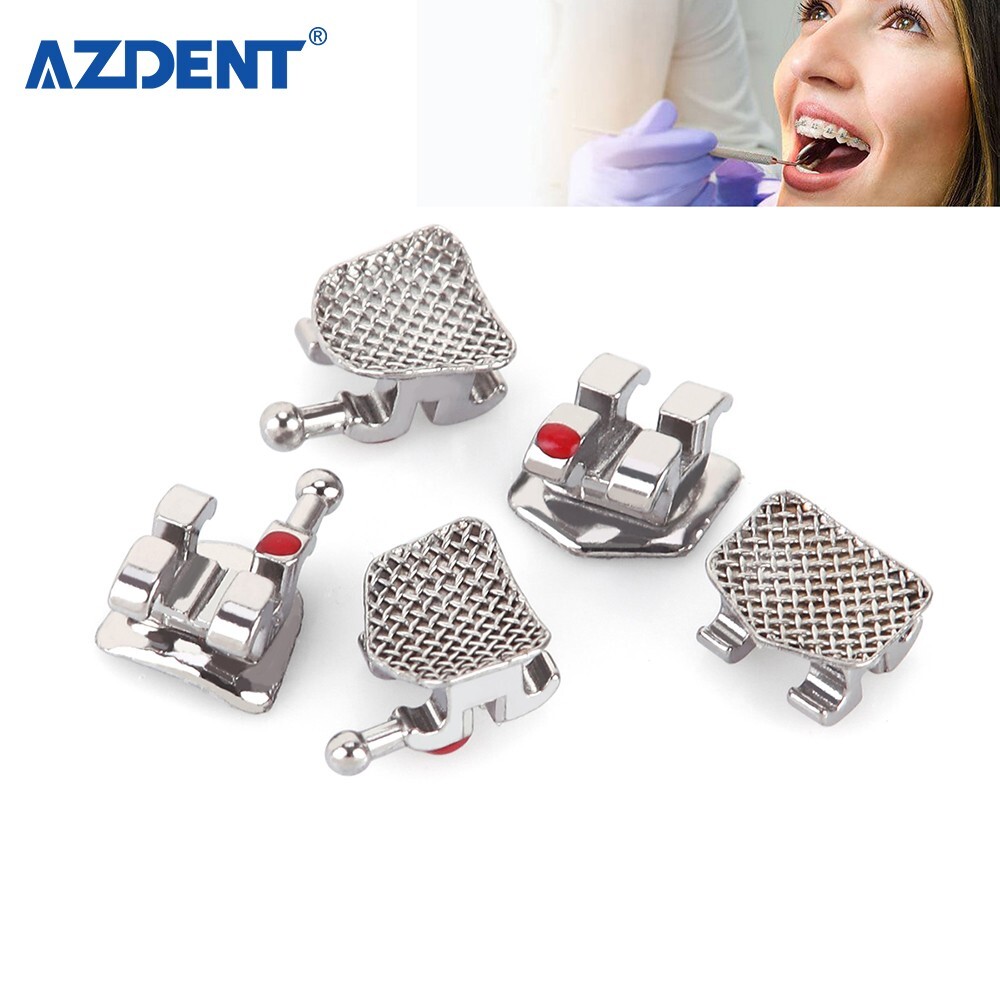 1 Pack AZDENT Dental Orthodontic Brackets Metal Braces Mini Roth.022 Hooks 3 4 5