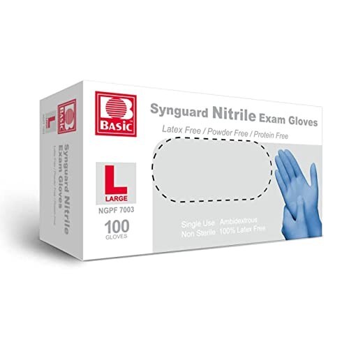 Basic Medical Nitrile Exam Gloves Lg, Latex-Free, Powder-Free, 100 Ct NGPF 7003