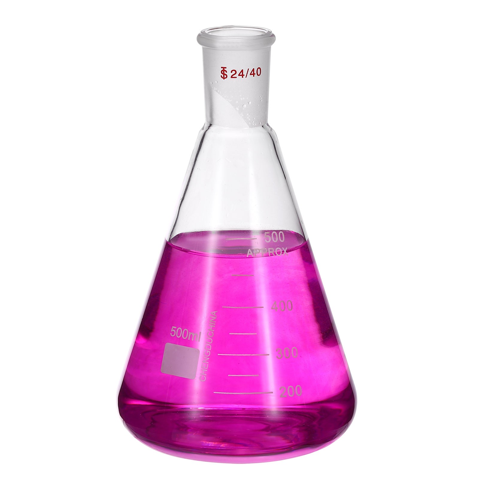 24/40 Erlenmeyer Flask, 500ml/16.9oz with 24/40 Standard Taper Outer Joint