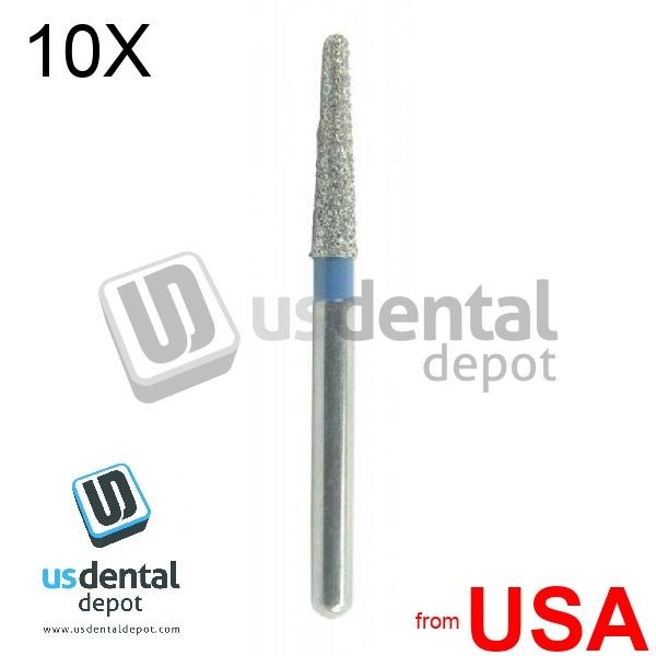 10X LOT of FG Diamond – 10pk burs TR-13 – 850-014M FG – Long Taper Rou 114897