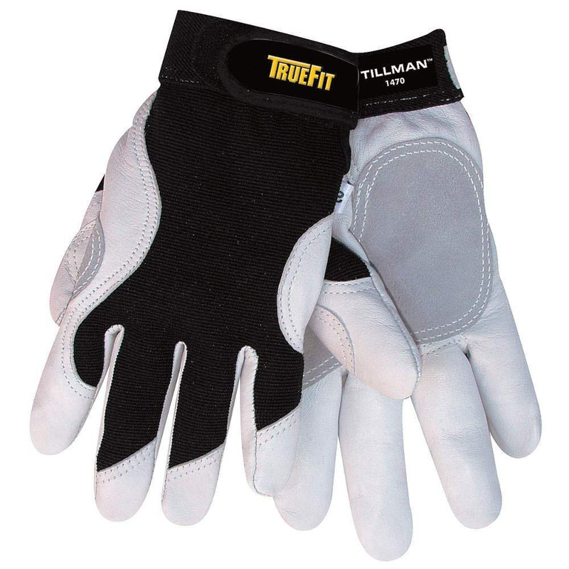 Airgas 1470L Tillman Truefit Premium Mechanic Glove Black/White Large