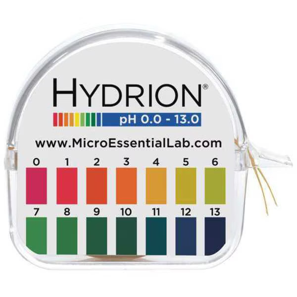 Hydrion pH Paper,15 ft L,1/8 in W,0 to 13 pH M1313 Hydrion M1313