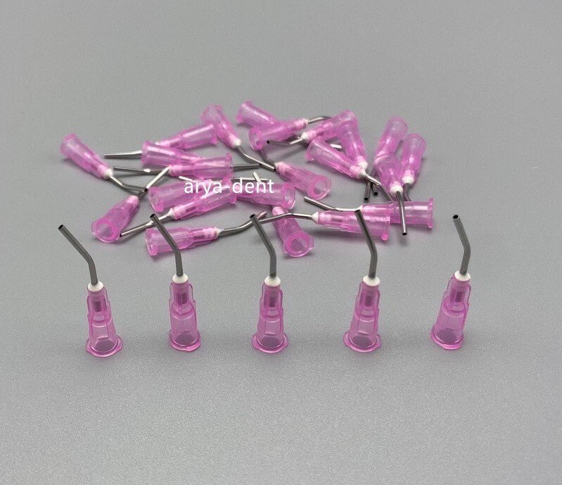 Dental Pre Bent Tip Etchant Needle Tips for Etch Gel Composite Flow Applicator