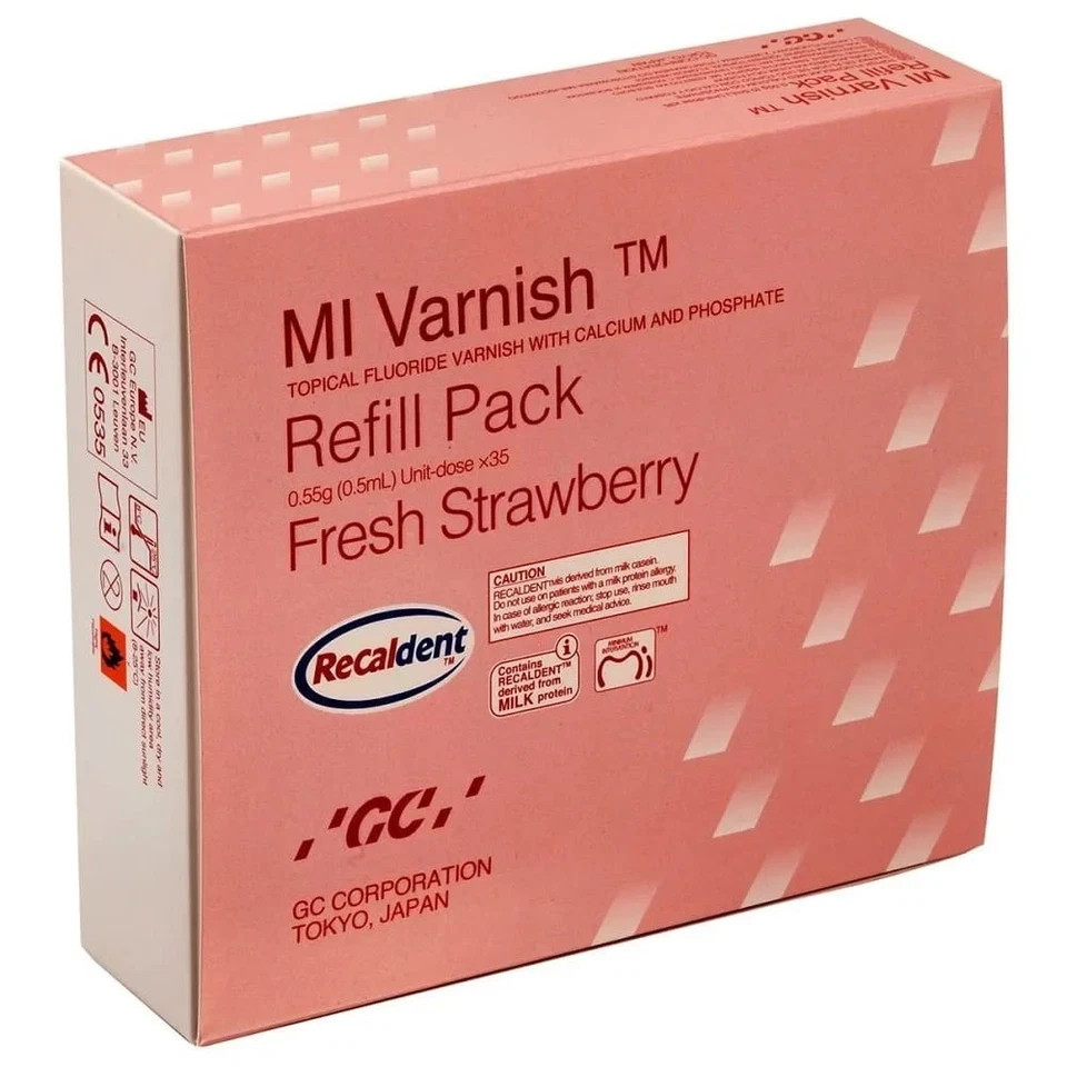 MI Varnish 35×0.44g Unit Doses ( Strawberry Flavor ) – Fast Shipping (free ship)