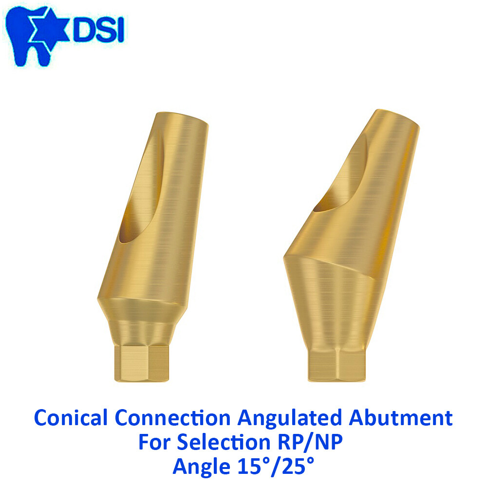 DSI Dental Fixture Conical Nobel Active Angulated Adapter Head RP / NP 15° / 25°