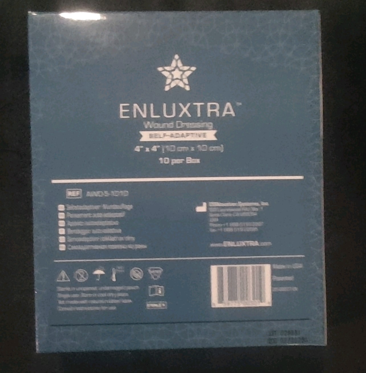 ENLUXTRA Self-Adaptive Wound Dressing 4x4in AWDS-1010 10pcs