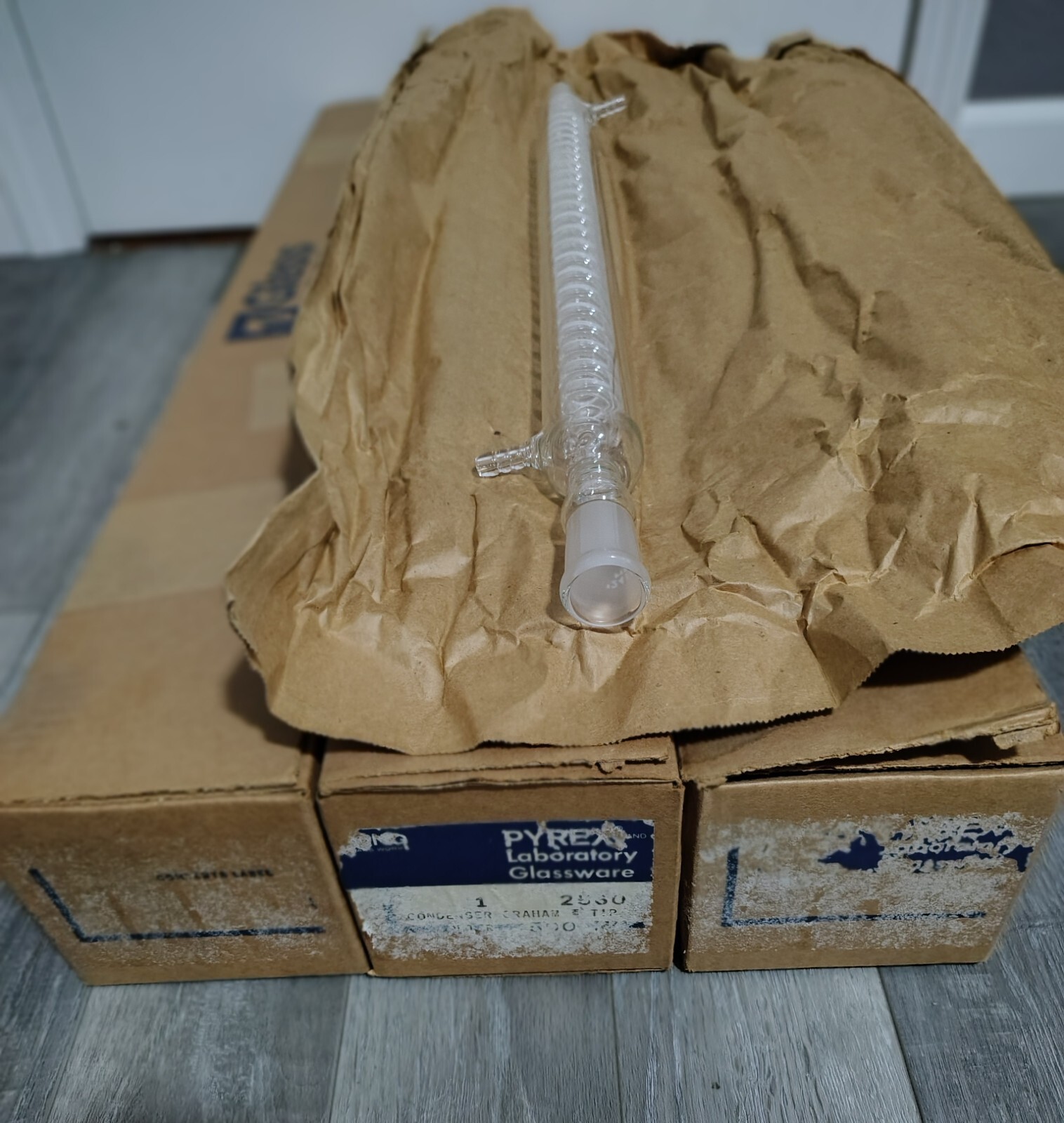 PYREX 500mm Glass Condenser Graham Top Bottom 24/40 Standard Taper Joints New
