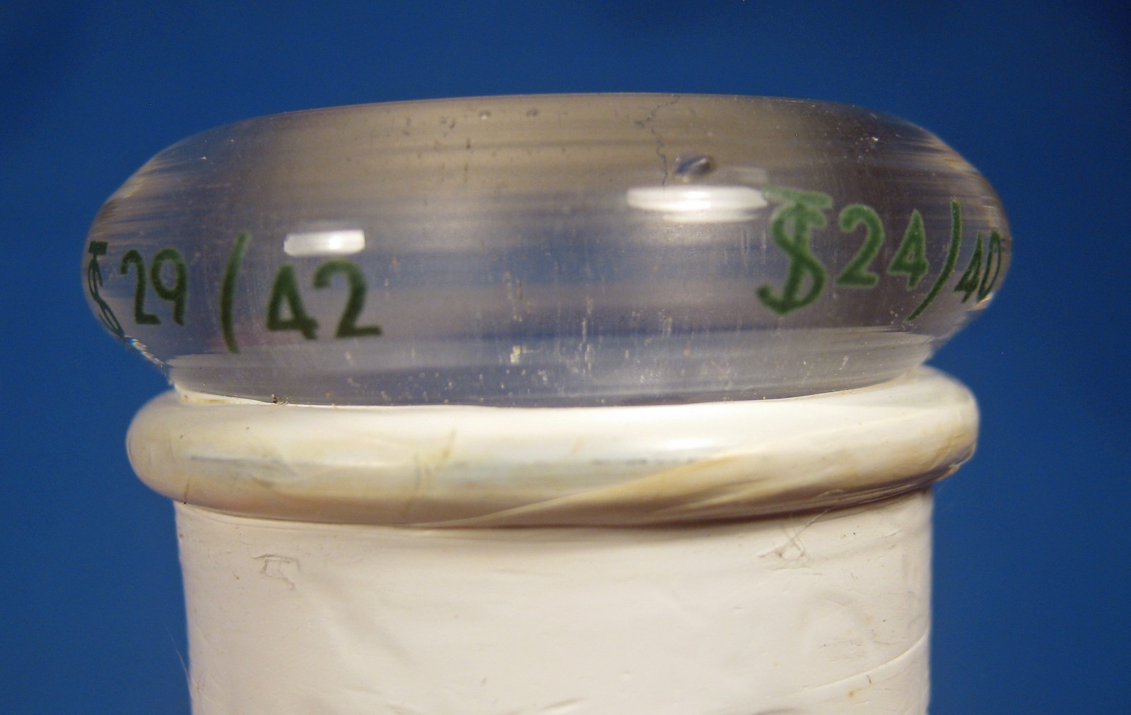 CHEMGLASS BUSHING REDUCING ADAPTER 29/42 TO 24/40 W/TEFLON TAPE FREE SHIPPING5-B
