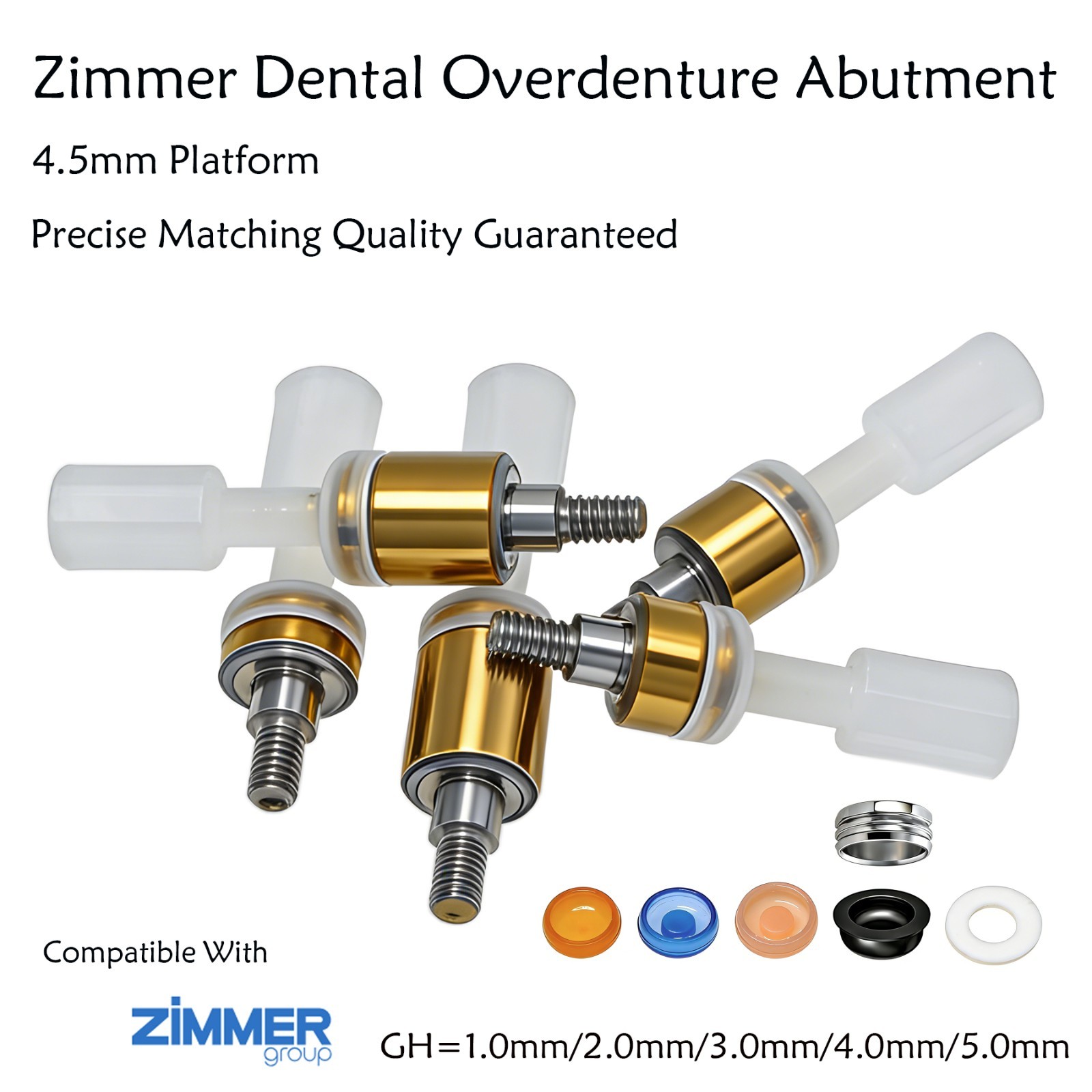 Zimmer Screw-Vent 3.5/4.5mm Locator Abutment Dental Implant Abutment & Male Caps