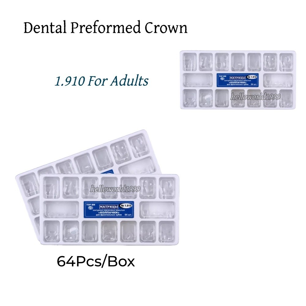 64 Pcs/Set TOR 1.910 Transparent Dental Adult Crown Anterior Matrices Matrix New