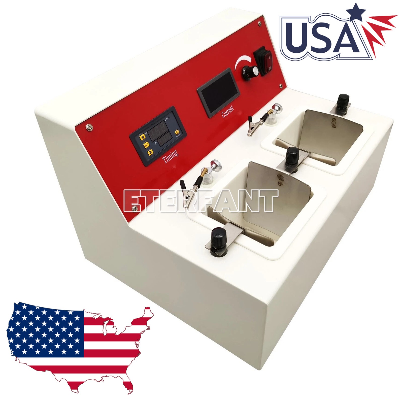 Dental Lab Electrolytic Polishing Machine Unit with Two Electrolytic Cells US