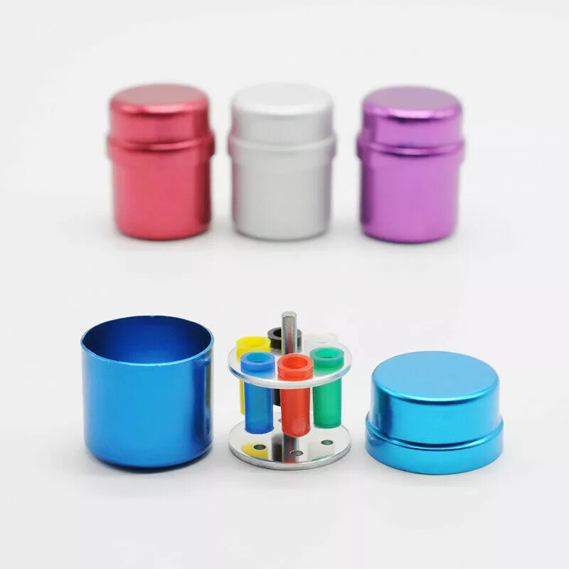 Dental Multifunction Disinfection Box Holder Endo Files Gutta 6 Holes Organizer