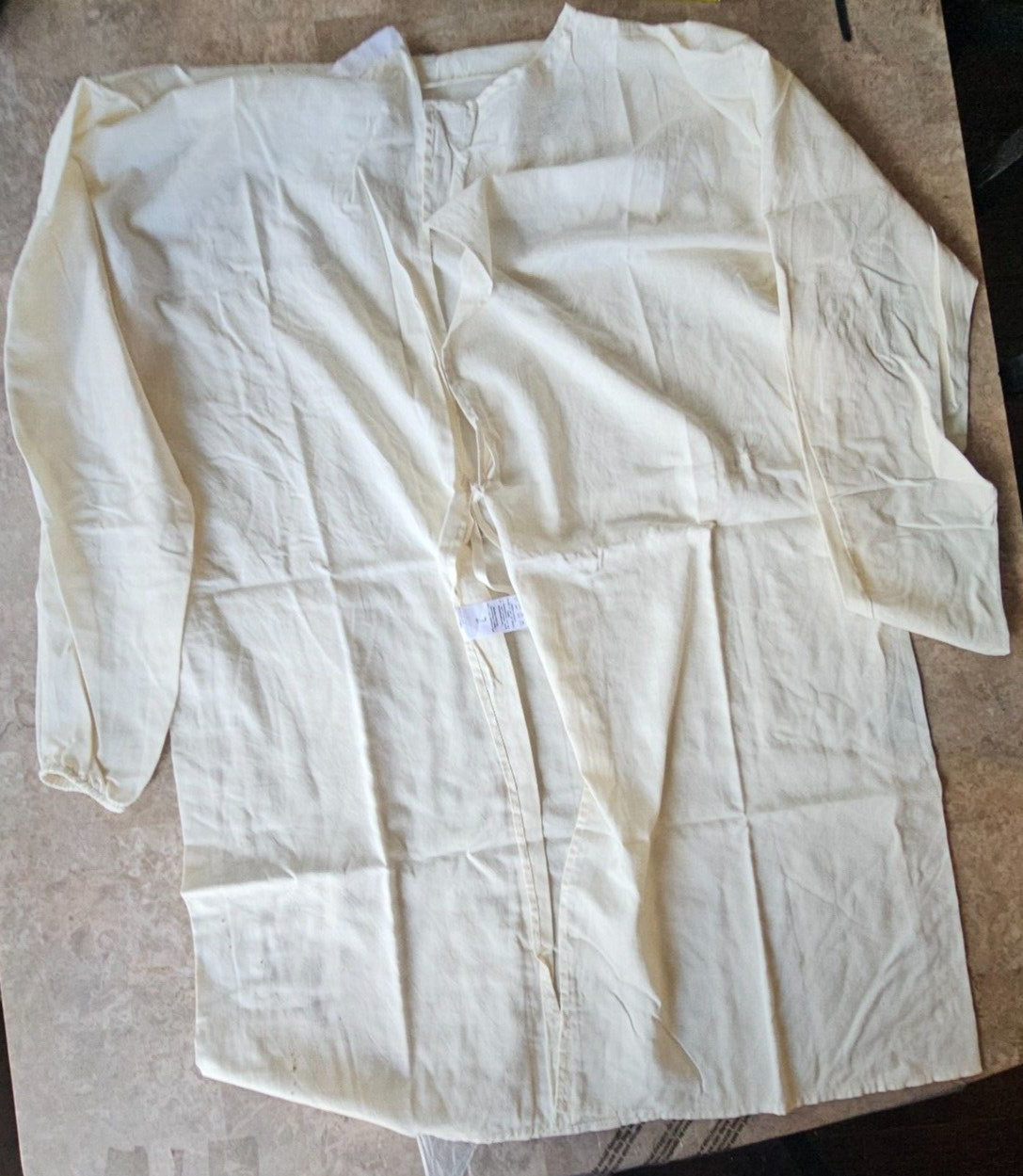 Lot of 6) Reusable Patient/Procedure Gowns Cotton Blend L One size fits all