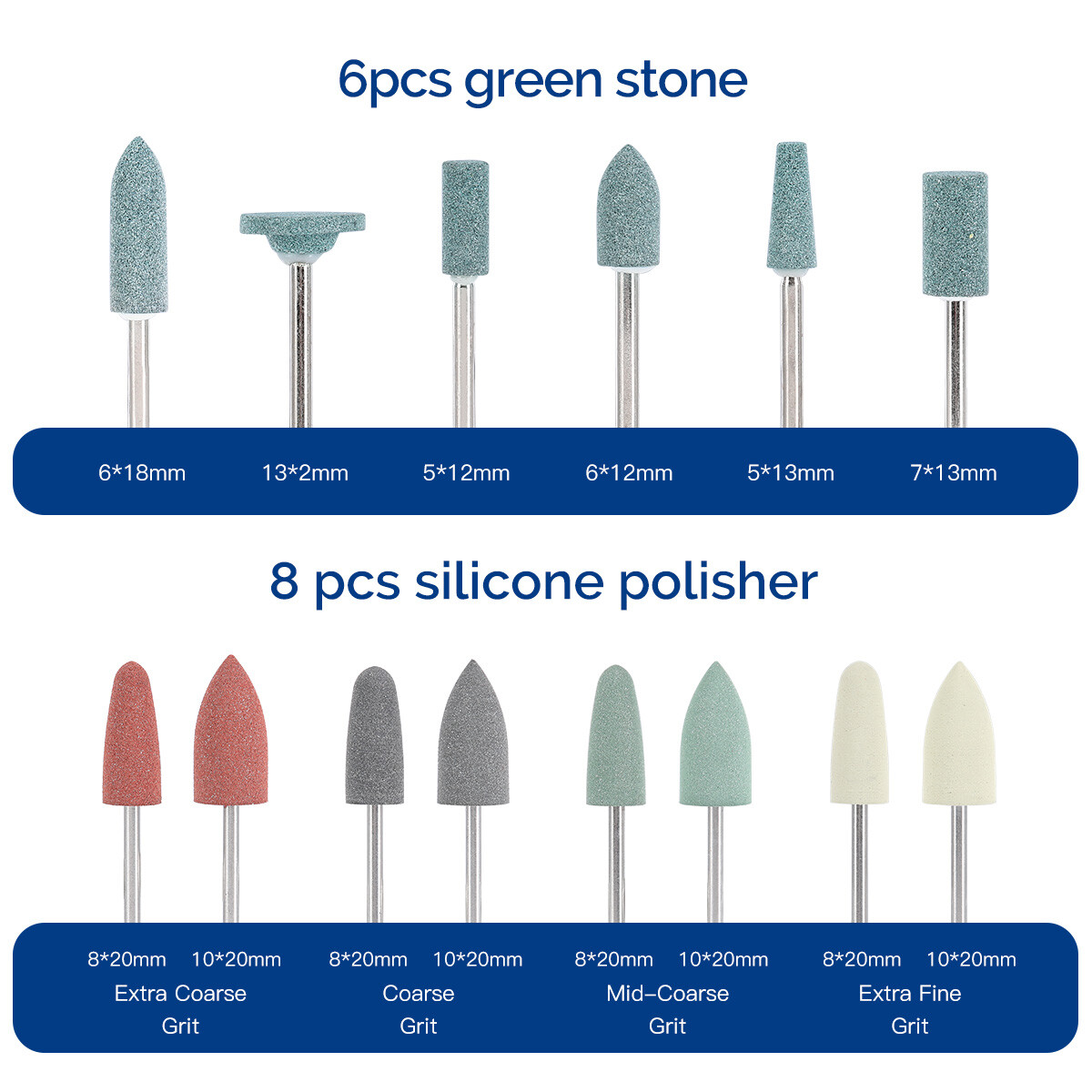Dental Diamond Polishing Burs Wheels Kit for Composite Ceramics Porcelain RA /HP