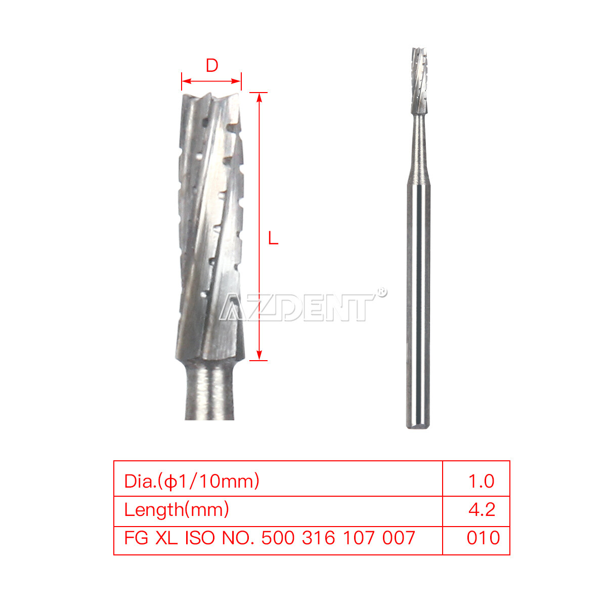 Dental 557 FGOS Surgical Carbide Burs 25mm Length FG-557XL 6Pcs/Box