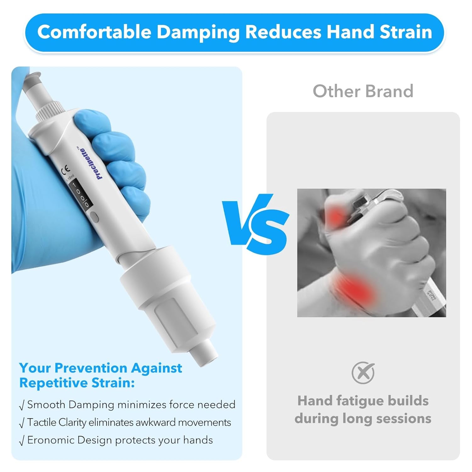 1-10ml Micropipette Adjustable Volume Pipette Single Channel Precision Pipettor