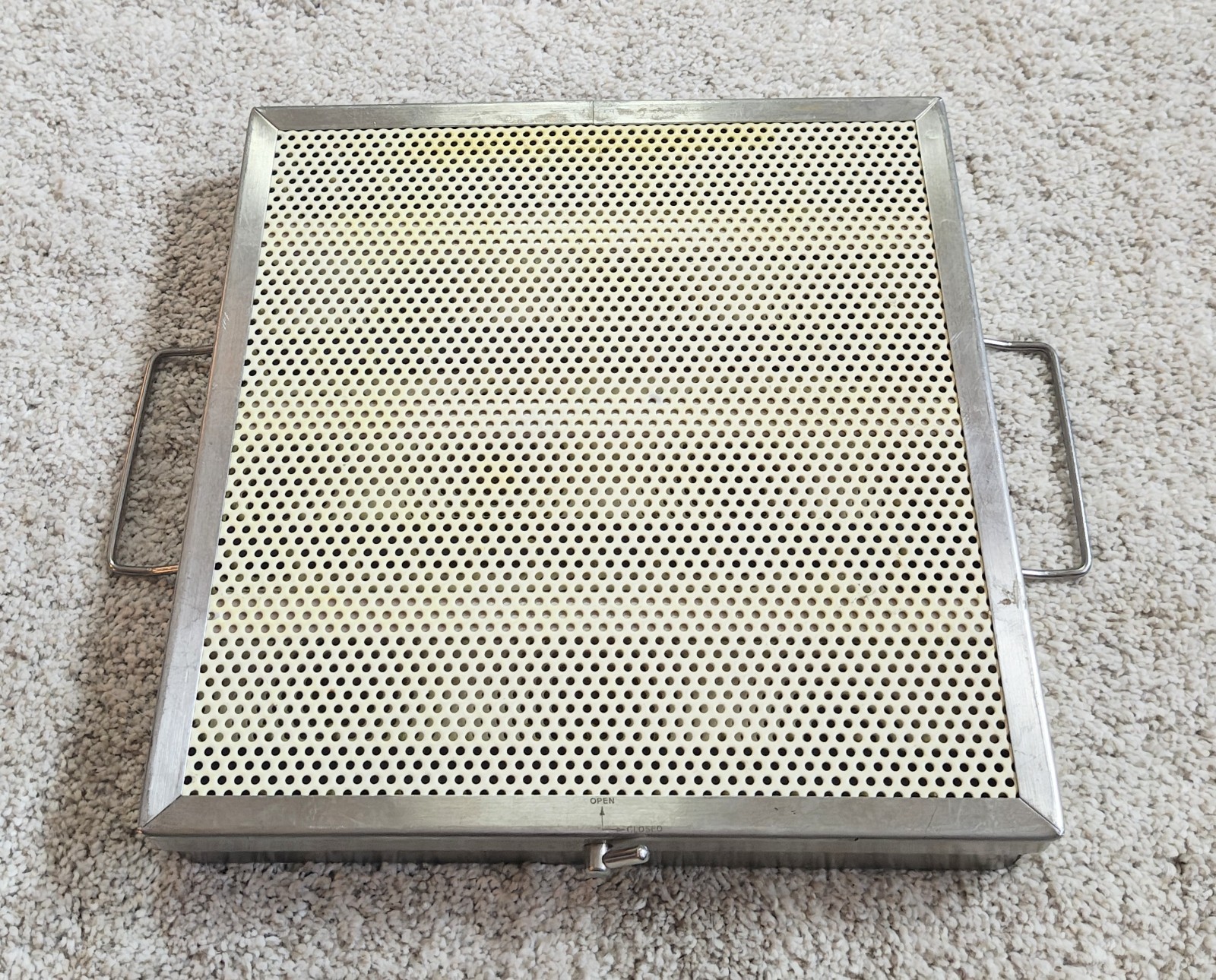 X Medin Medical Stainless Steel Sterilization Container 10.25″ x 10.75″ x 1.5″