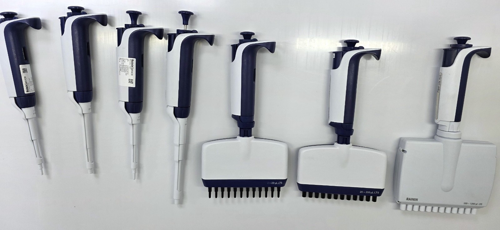 Rainin Pipette LTS Set 12 CHANNEL 1200uL, 200uL, 20uL SINGLE L1000,L200,L20,L2
