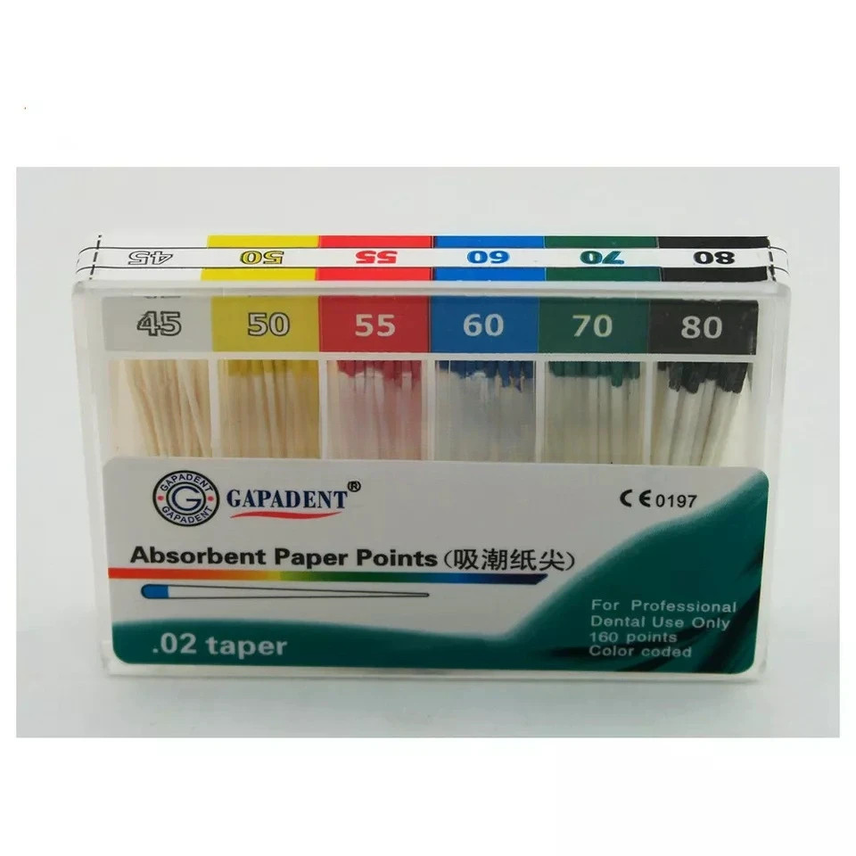 Dental Root Canal Absorbent Paper Point Gutta Percha Point F1F2F3 Taper 02/04/06