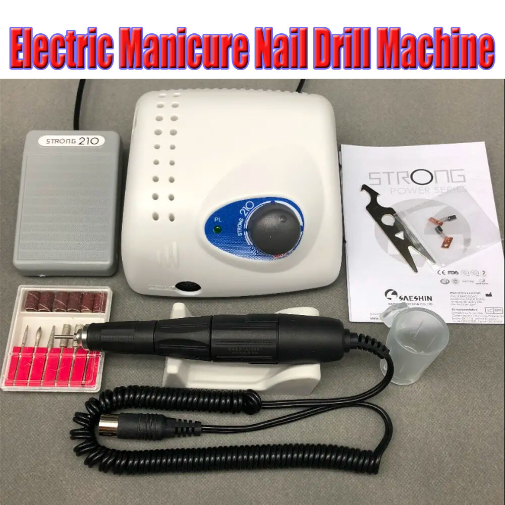 Strong 210 105L Nail Drill 65W 35000 Machine Cutters for Manicure Electric Nail