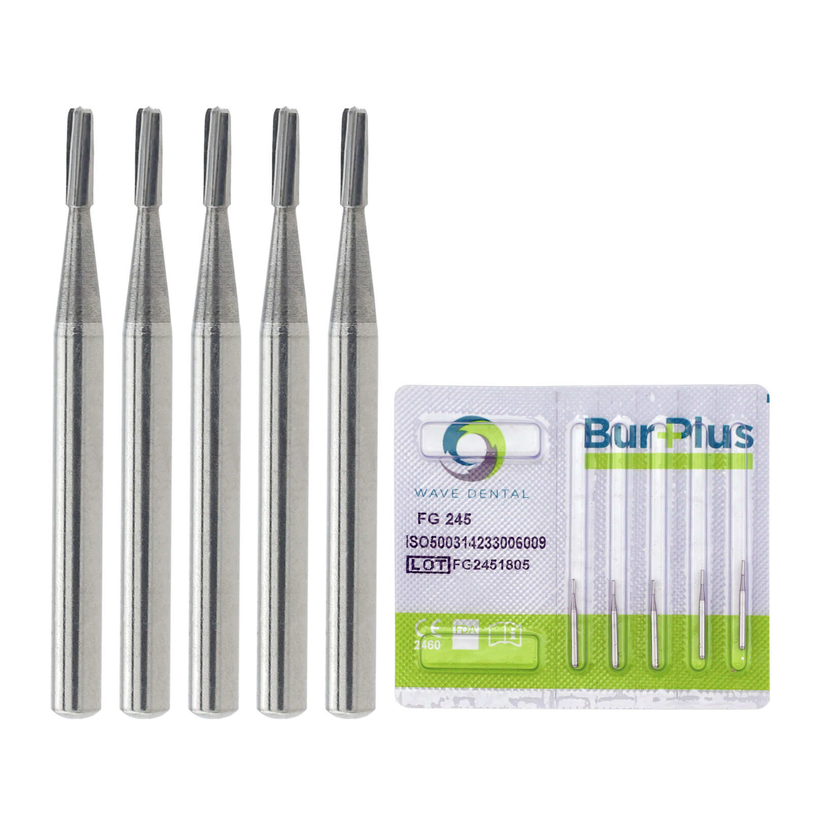 Wave Dental Operative Carbide Bur #245 FG Amalgam Prep Friction Grip High Speed