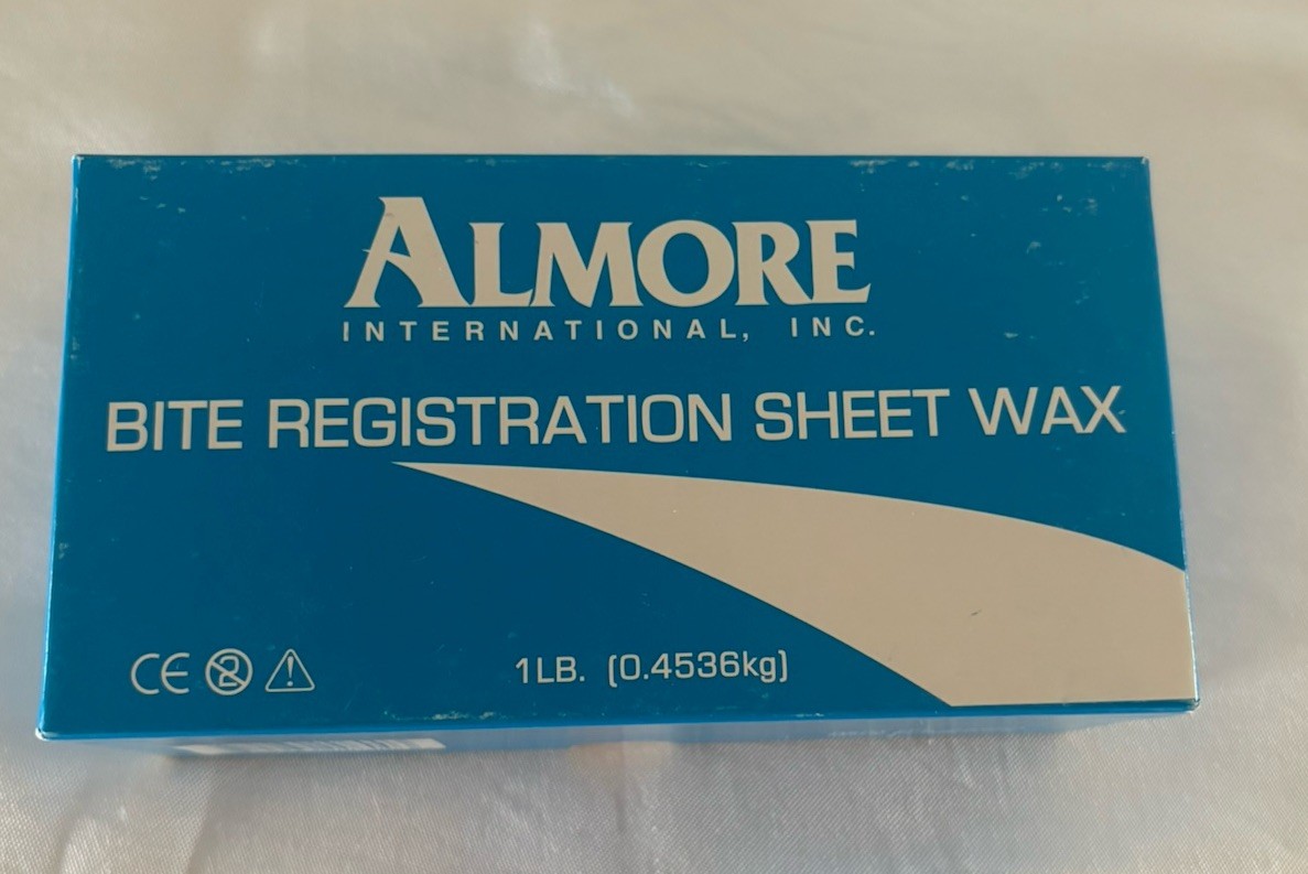 Almore Dental Wax Bite Registration Sheets Blue Regular 1Lb 42600 NOB