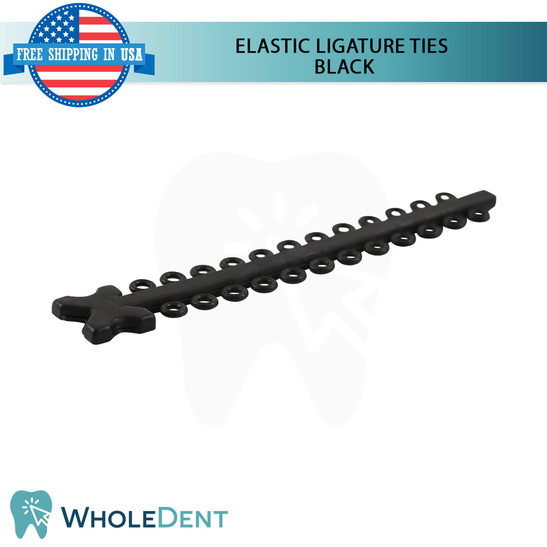 Orthodontic Dental Elastic Ligature Modules Black Brackets Tooth Morelli