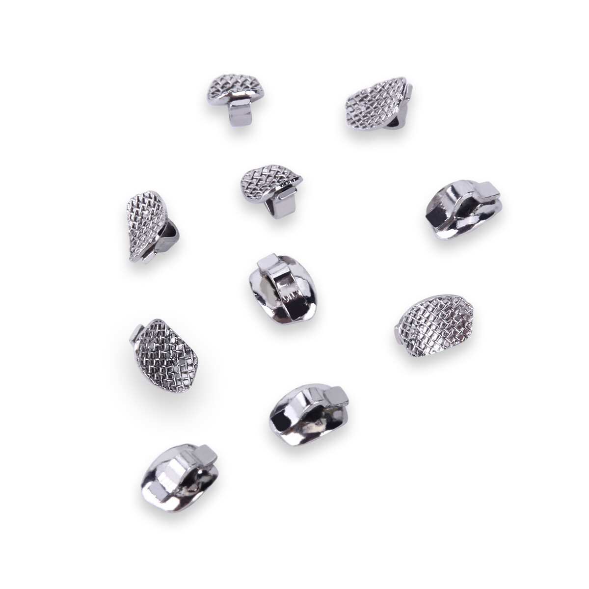 4 Type Dental Orthodontic Lingual Buttons Bondable Round Mesh Base 10pcs/pack