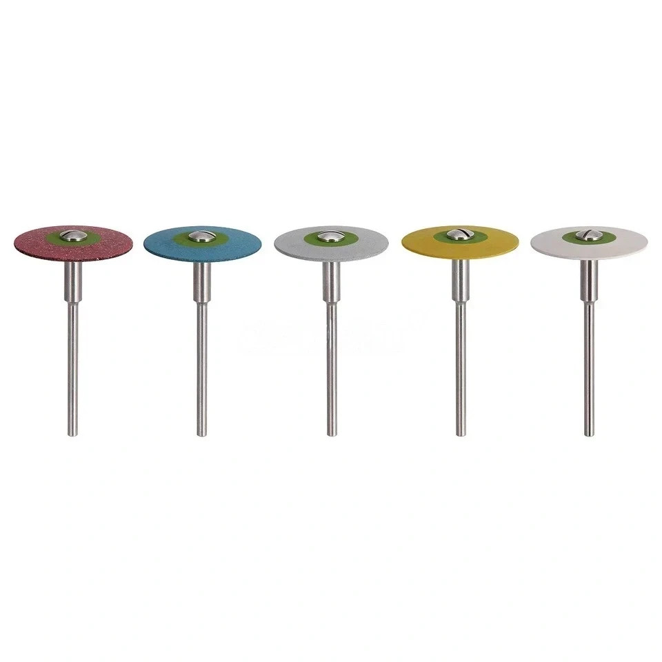 5 Types Dental Rubber Diamond Polisher Wheel Disc HP For Porcelain/Zirconia 26MM
