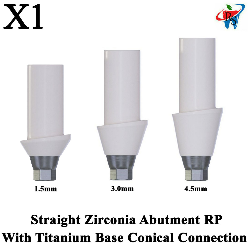 1pcs Prosthetic Straight Zirconia Adapter Head RP With Titanium Base Dental Lab