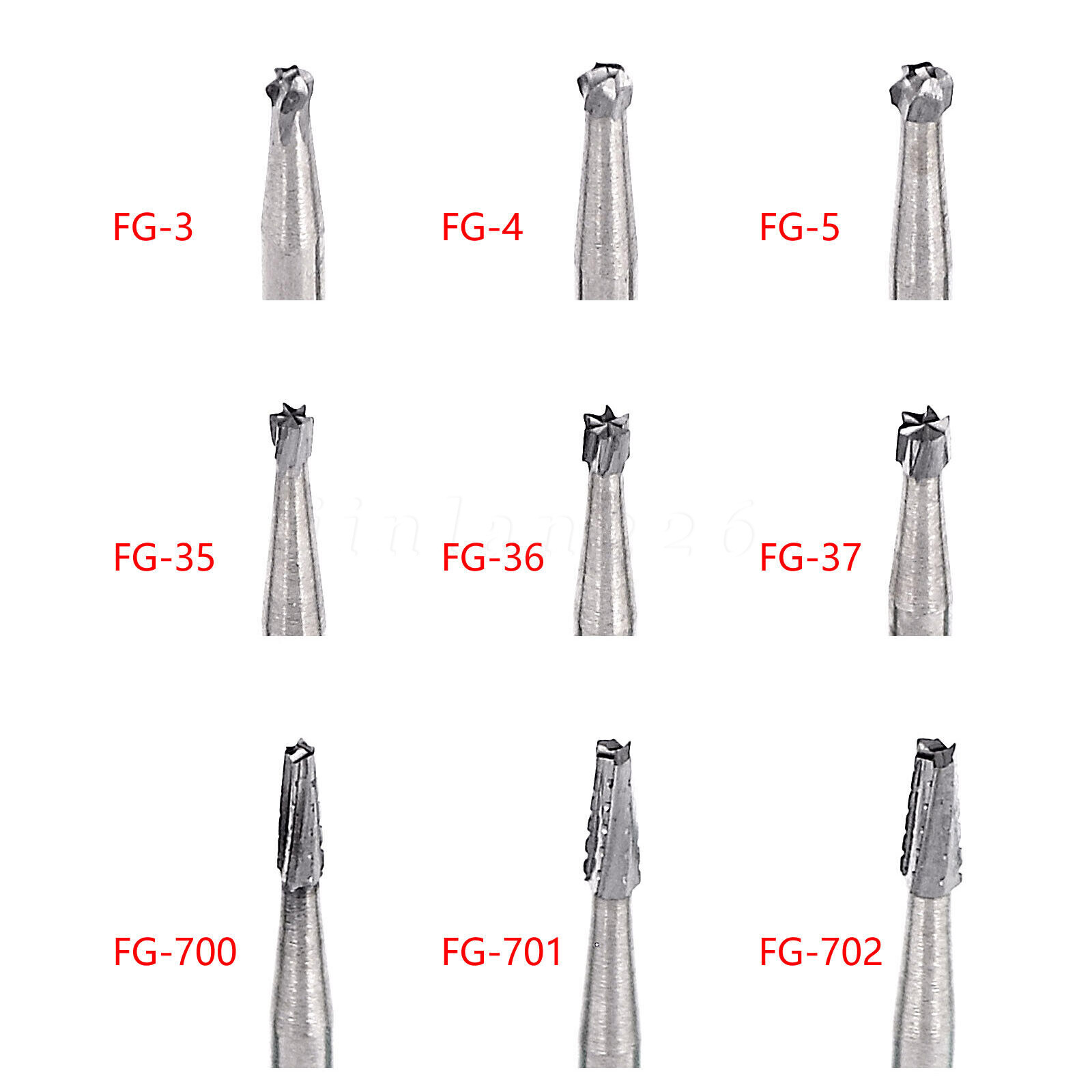 10Pc/pack FG polish Dental Burs Carbide Tungsten Drill For Dentist High Speed