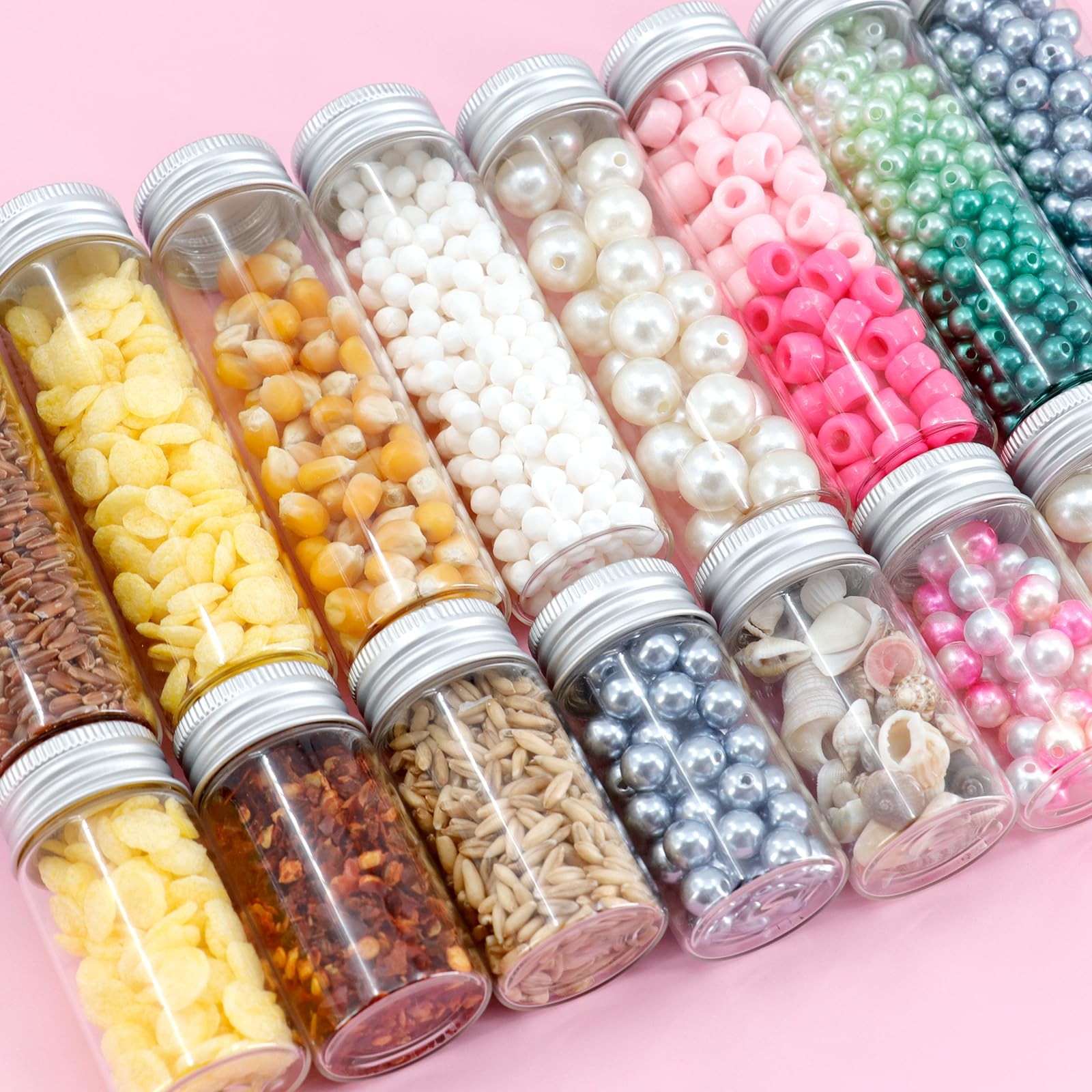 30 Pcs Glass Test Tubes with Screw Caps, 25ml Reusable Transparent Flat Botto…