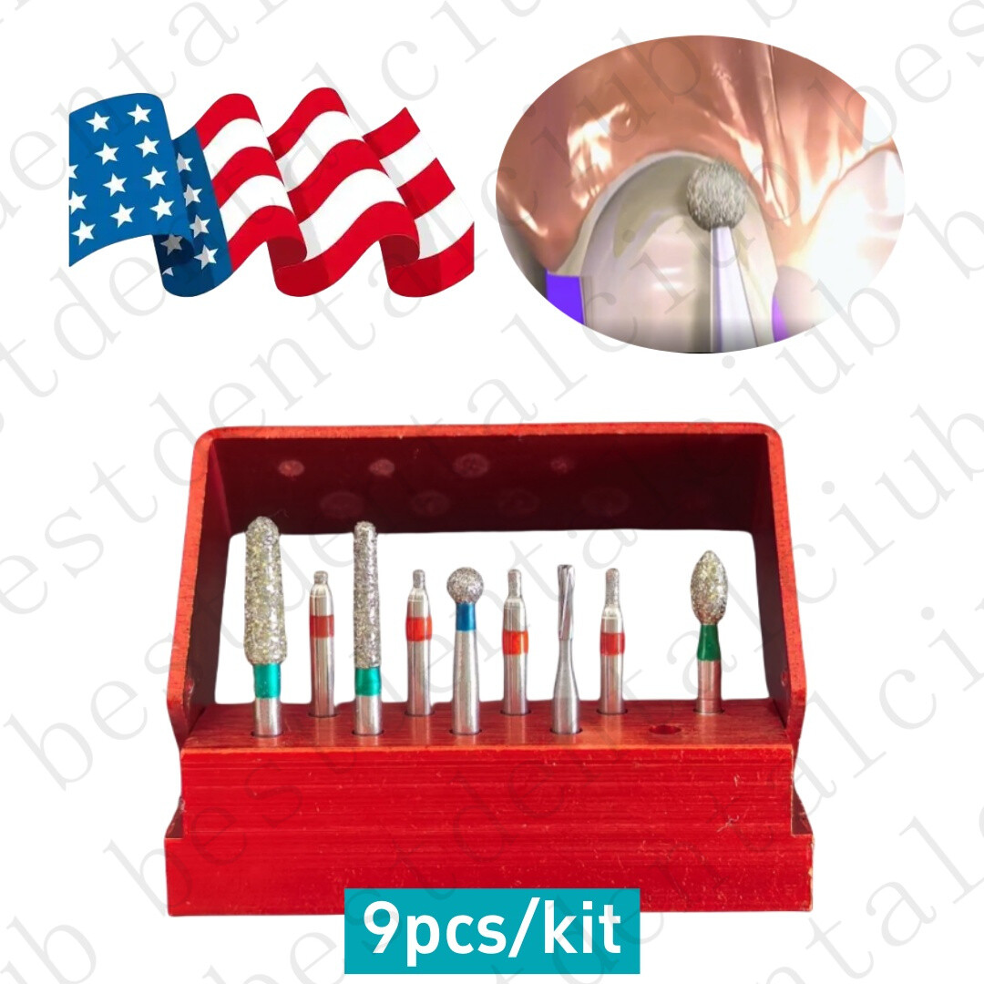 2Kits Dental Reverse Direction Fissure Drill Preparation Sliver Diamond Bur
