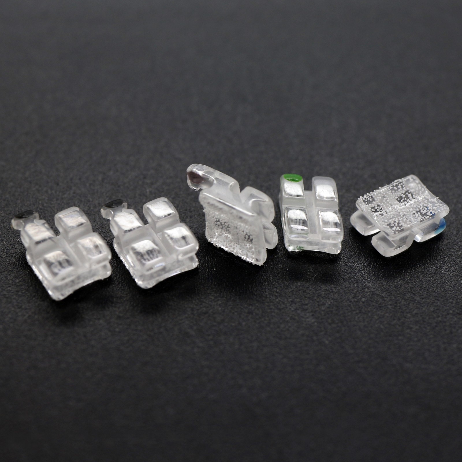 ABSOLUTE Dental Orthodontic Ceramic Brackets Clear Braces Roth. 022 345 Hooks