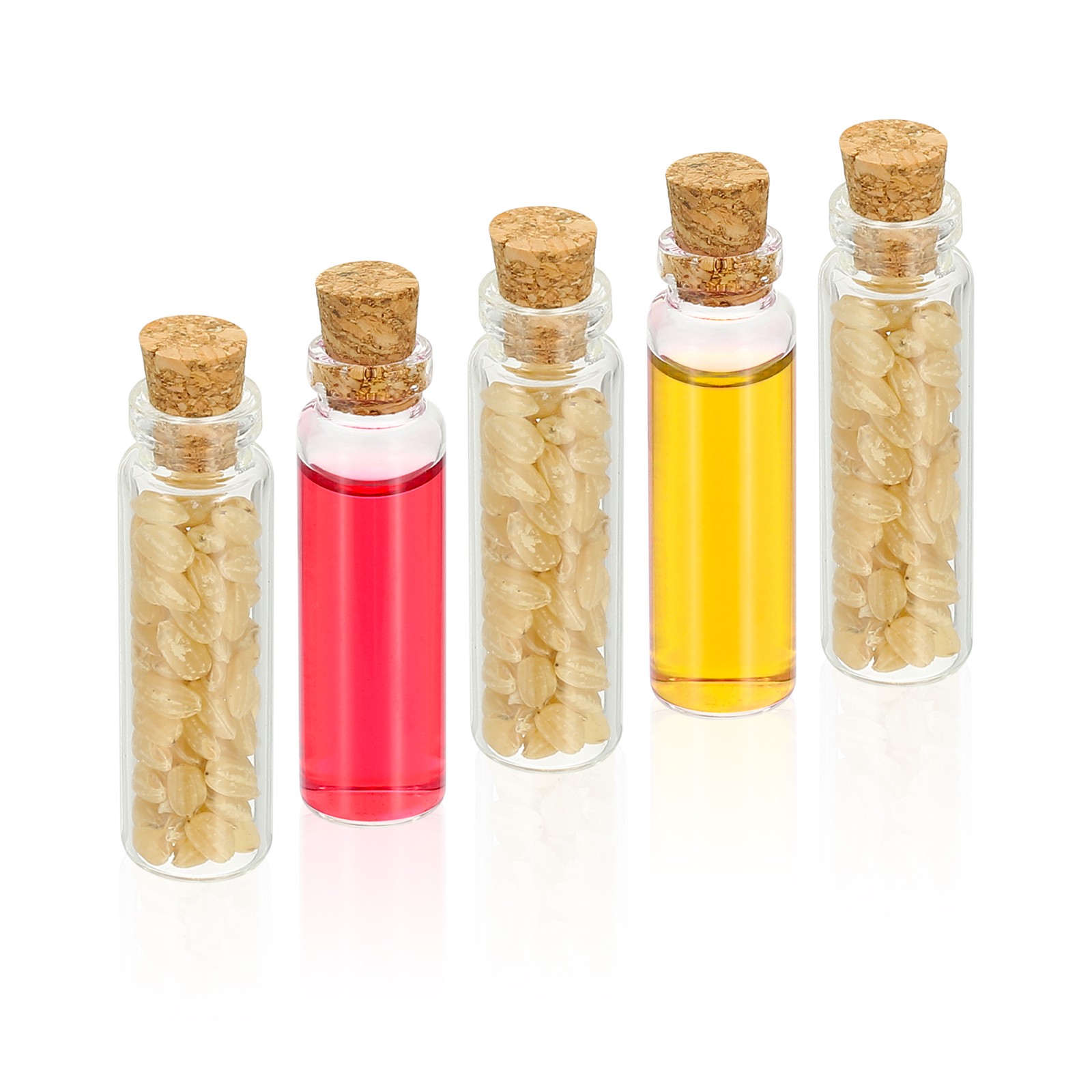 3ml Tiny Glass Bottles Vials 20Pcs Mini Clear Bottles Glass with Cork Stoppers