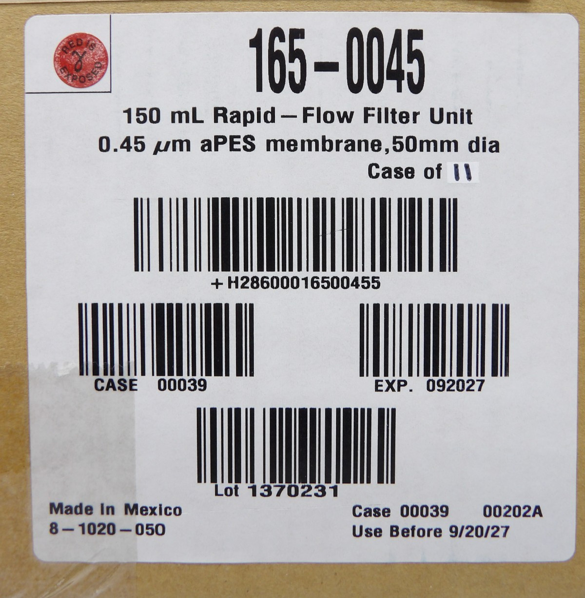 Thermo Scientific 165-0045 150 mL Nalgene Rapid-Flow Filter Unit 0.45 µm Qty: 11