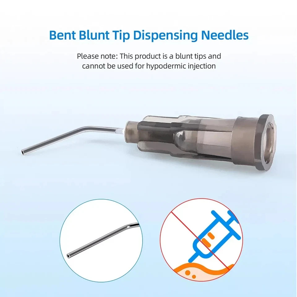 Irrigation Dental Pre Bent Needle Tips For Flow Etch Composite Resin Acid Syring