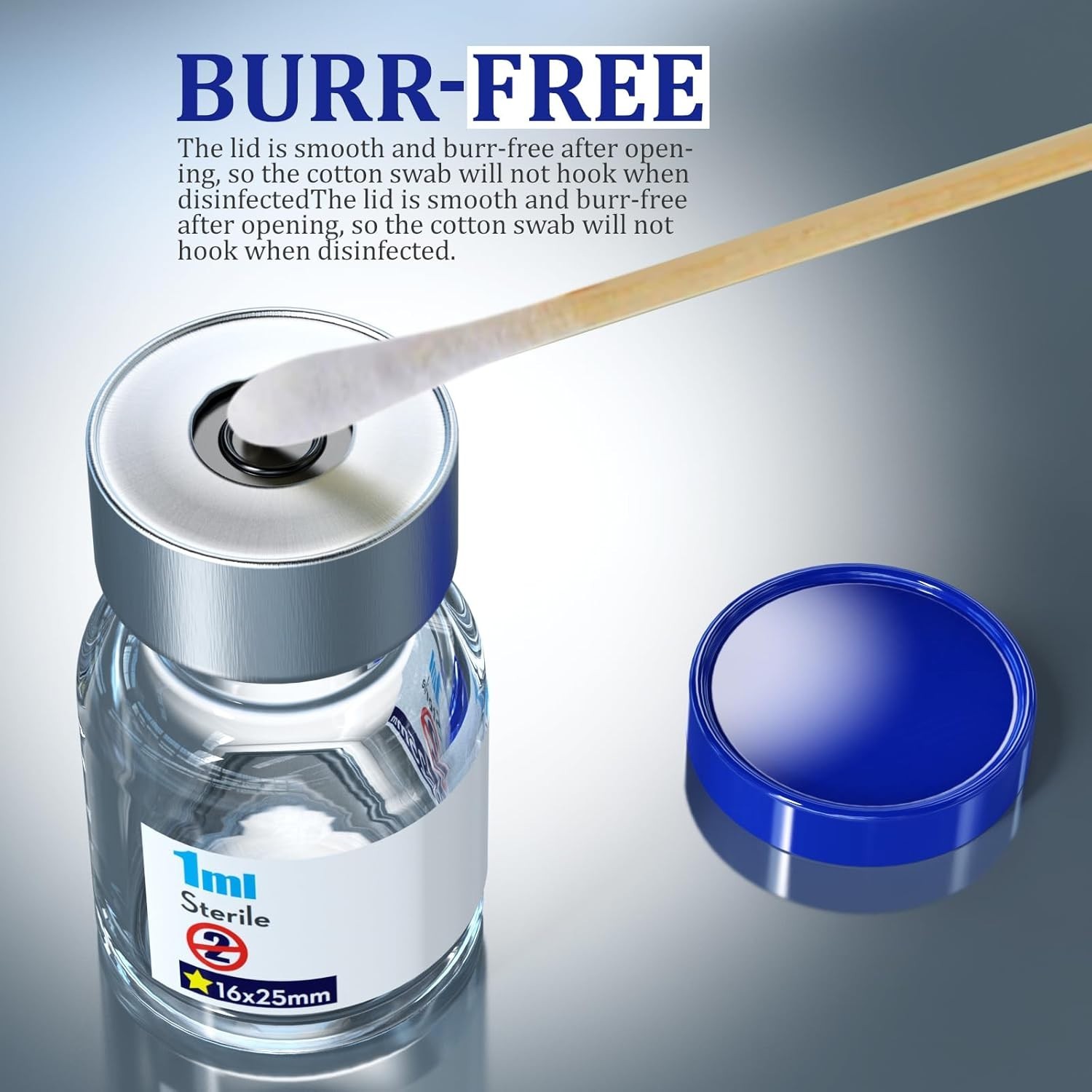 1ml Sterile Vials with Aluminum Cap – Self-Healing Injection Port