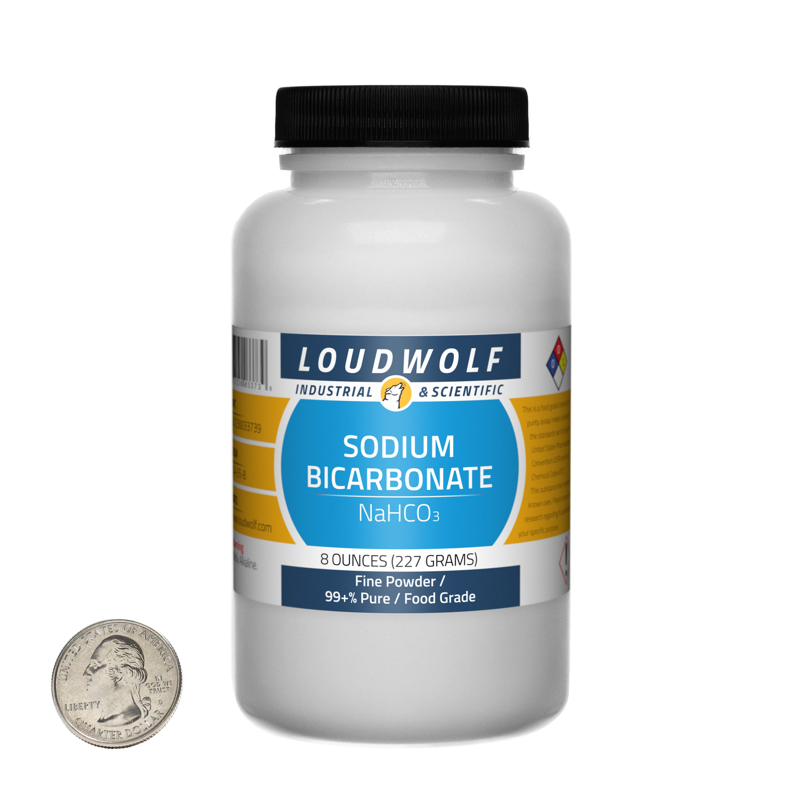 Sodium Bicarbonate / 8 Ounce Bottle / 99+% Pure Food Grade / Fine Powder / USA