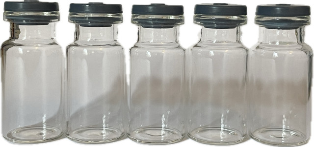 10mL Clear Vials (50) Flip Top Seals (BUYER SEALS W/CRIMPING TOOL NOT INCLUDED)