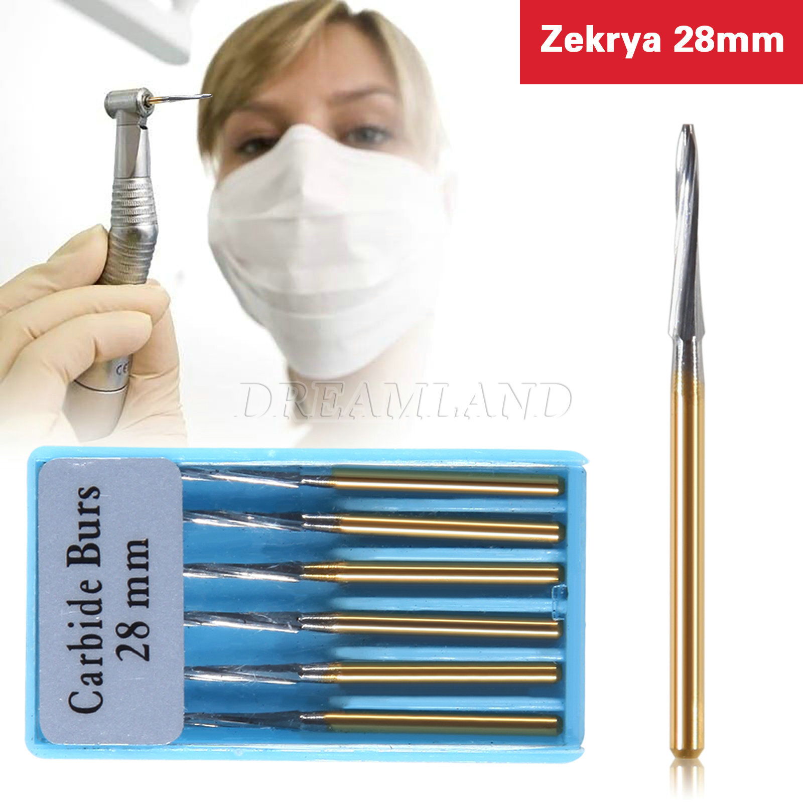 Surgical Endo Zekrya Endo-Z Carbide Tungsten Drill Burr FG Bur 23/25/28mm Dental