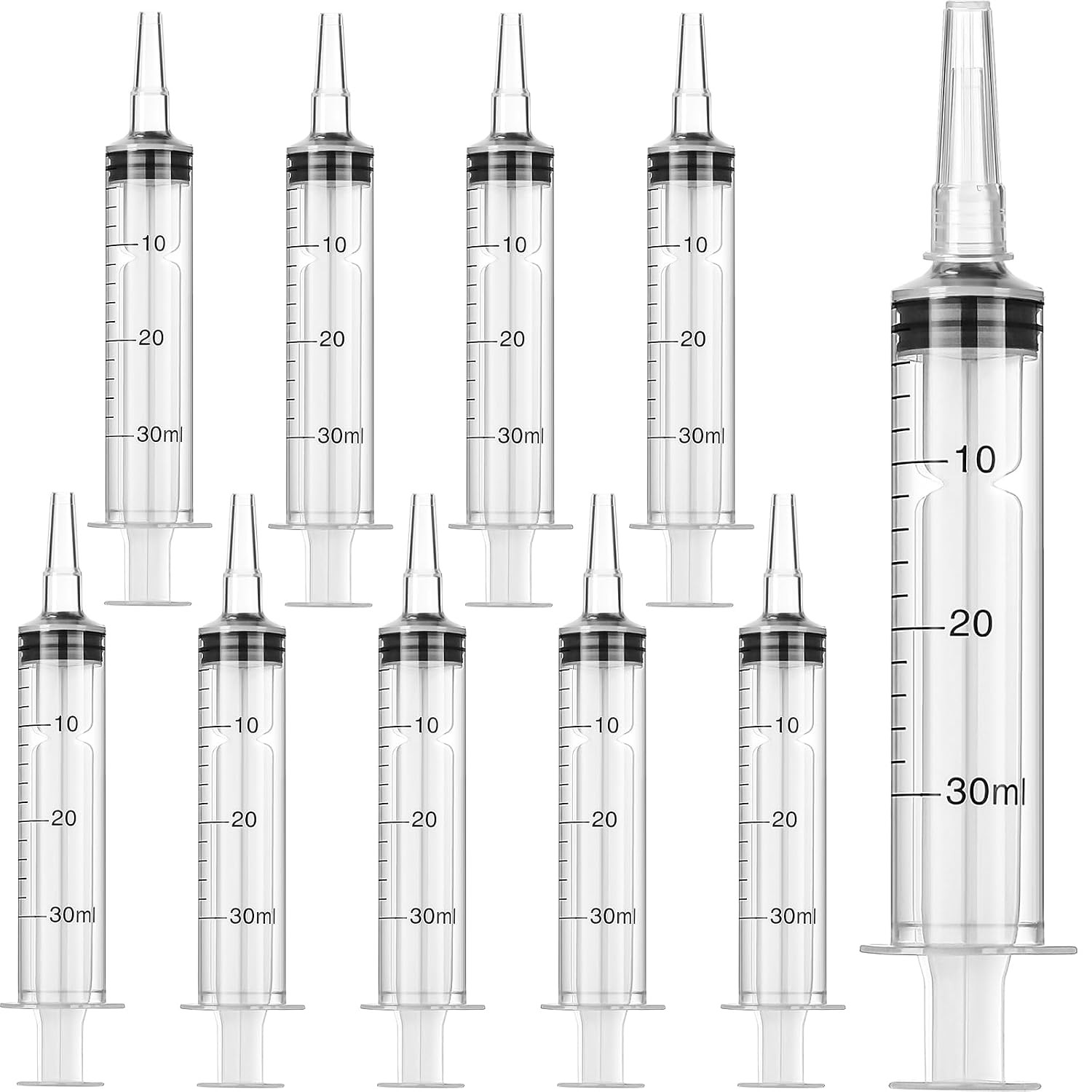 10 Pack Plastic Syringe Liquid Measuring Syringes without Needle for Epoxy Resin