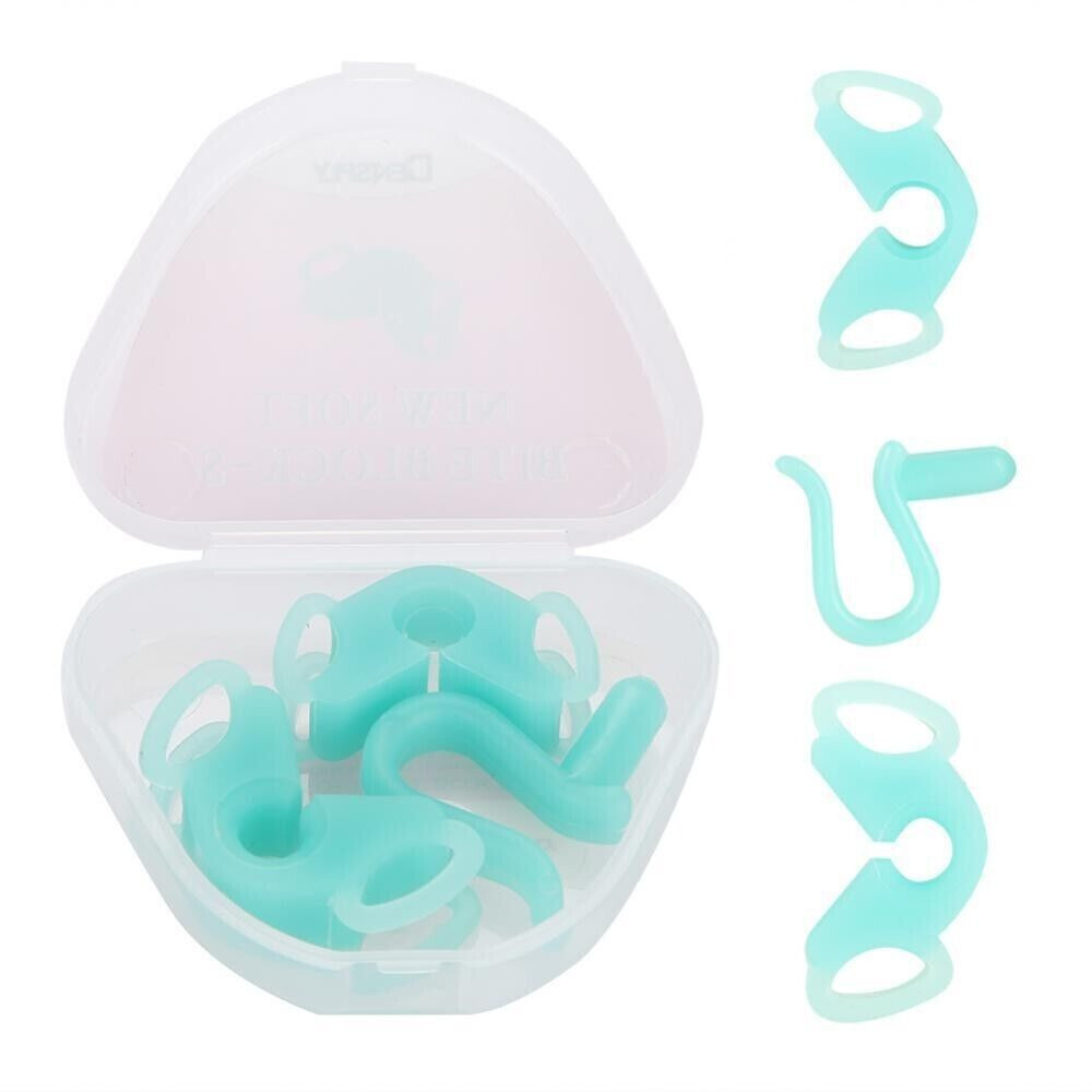 3 Pcs/Set Dental Silicone Bite Block Mouth Prop Autoclave 135 ℃ Sterilize Blue